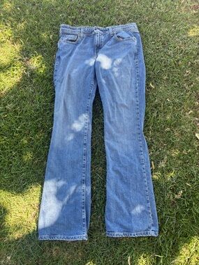 Levi's Medium Blue Flare Jeans - Wide Leg Denim